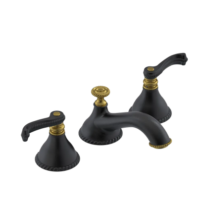 Rubinet Widespread Lav. Set. (less drain) Matt Black