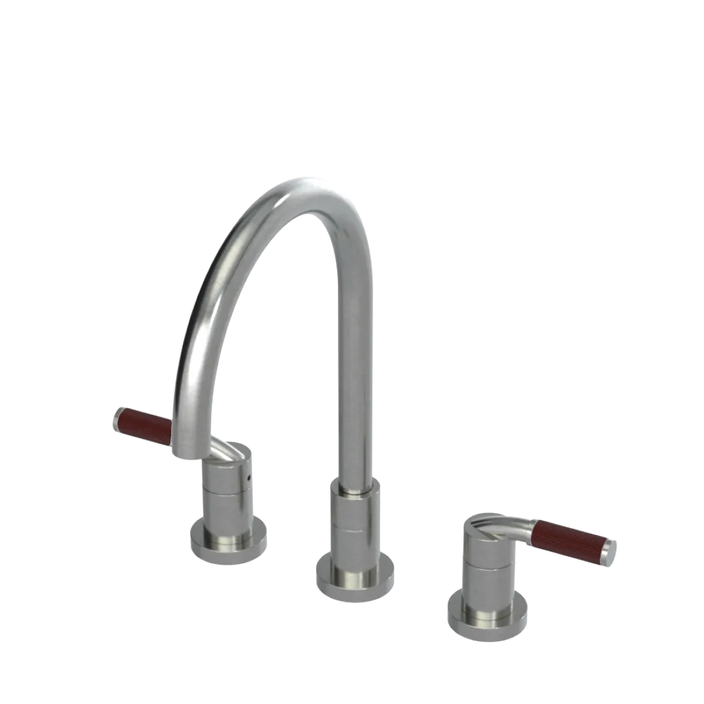 Rubinet Widespread Kitchen Set Satin Nickel