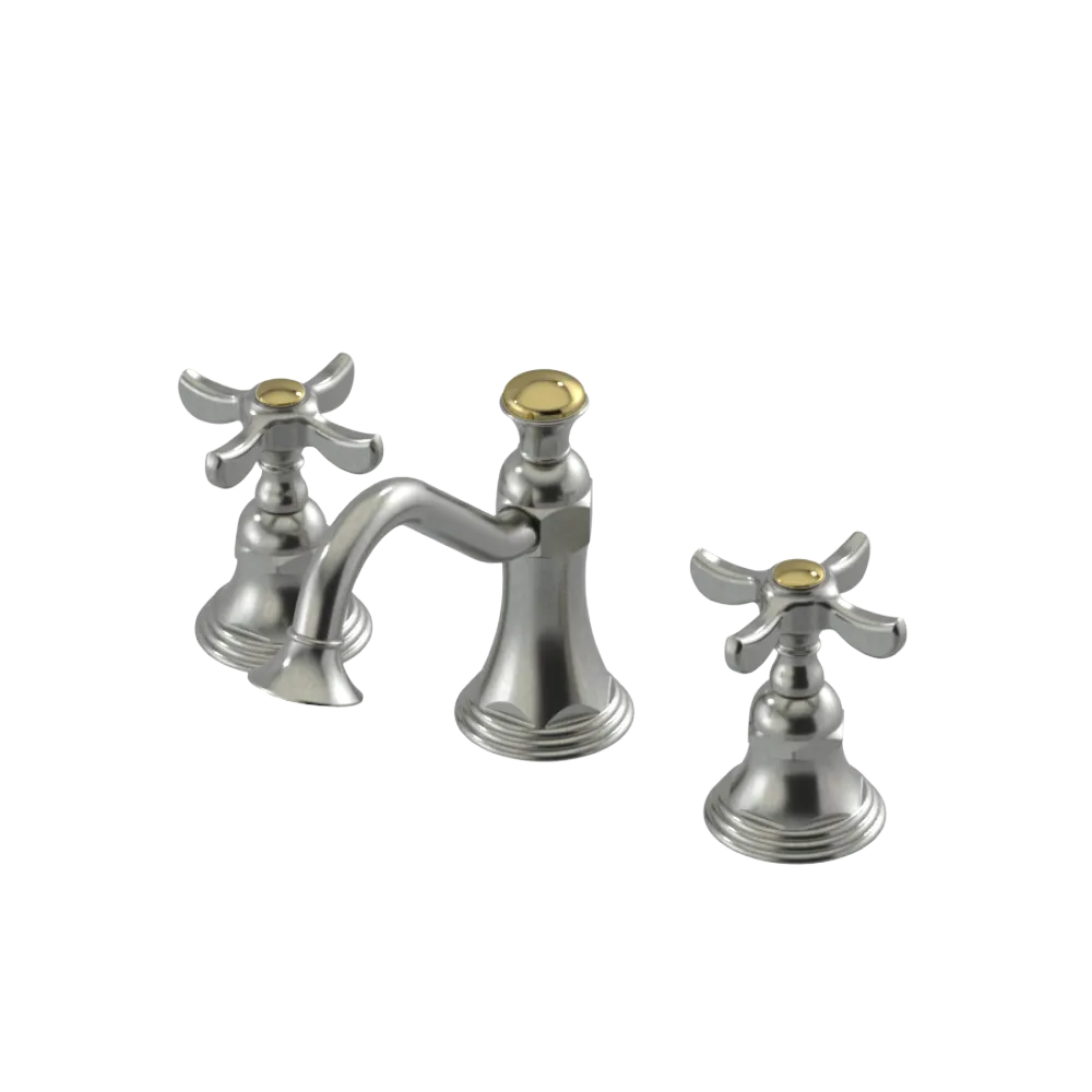 Rubinet Widespread Lav. Set. (less drain) Satin Nickel