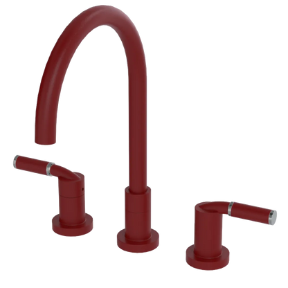 Rubinet Widespread Kitchen Set Maroon
