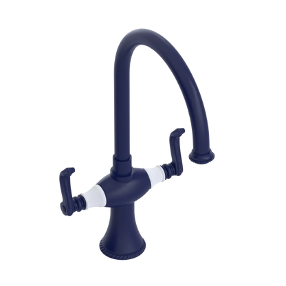Rubinet Two Handle Single Hole Kitchen Set Midnight Blue
