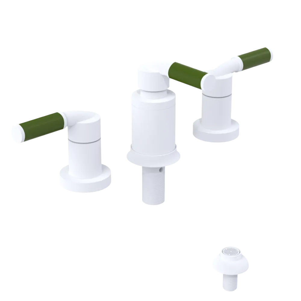 Rubinet Bidet Fitting with Spray, Diverter, and Vacuum Breaker (less drain) Matt White