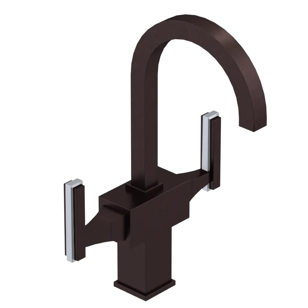 Rubinet Single Hole Dual Handle Lav. Set. (less drain) Oil Rubbed Bronze