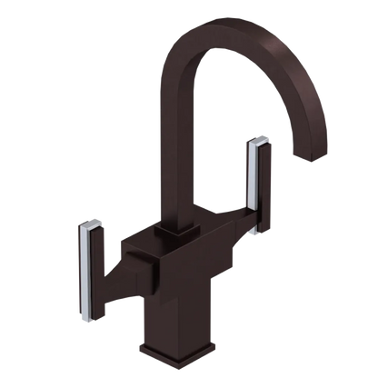 Rubinet Single Hole Dual Handle Lav. Set. (less drain) Oil Rubbed Bronze