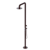 Rubinet Pressure Balance Outdoor Shower with Hand Held Shower & 10" Shower Head - 304 Stainless Steel Bordeaux