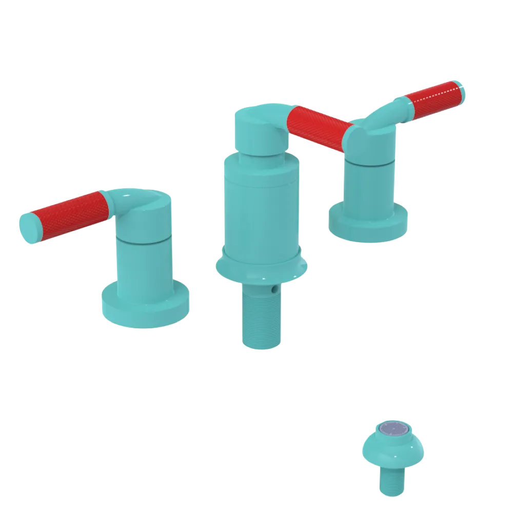 Rubinet Bidet Fitting with Spray, Diverter, and Vacum Breaker (Less Drain) Aqua