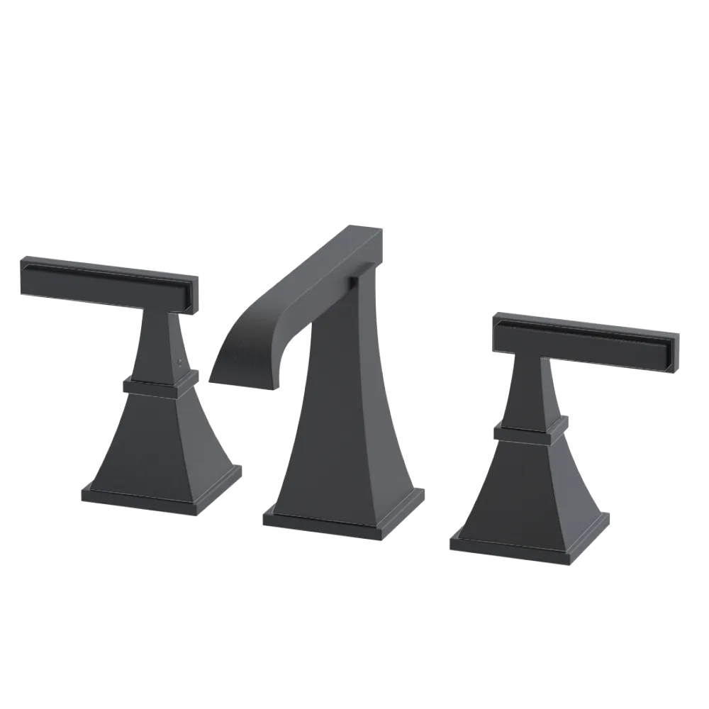 Rubinet Widespread Lav. Set. (less drain) Matt Black