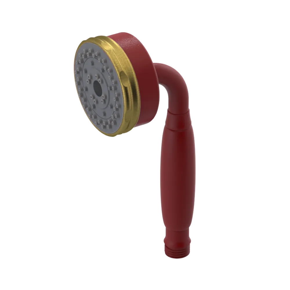 Rubinet 3 Function Hand Held Shower Only Maroon