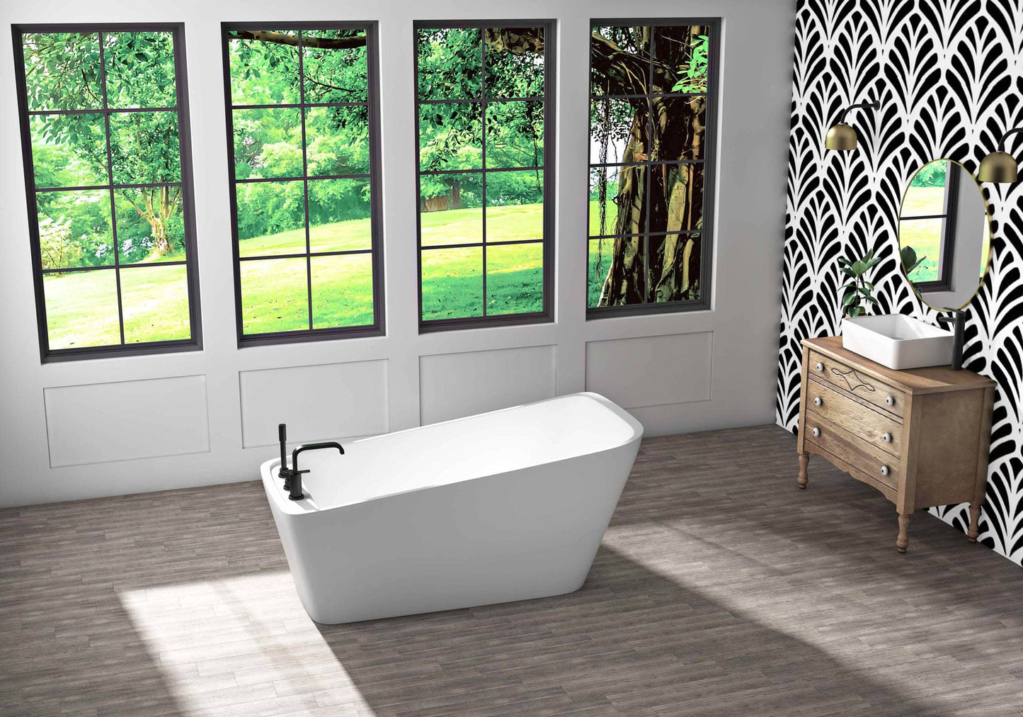 Oceania Sikome with faucet deck Freestanding Bath