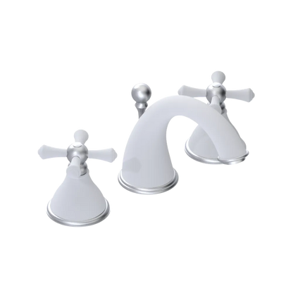 Rubinet Widespread Lav. Set. (less drain) Matt White