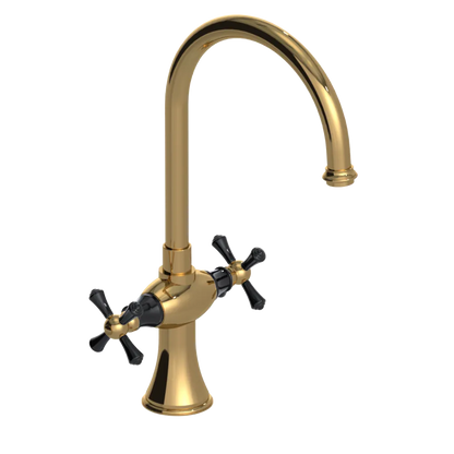Rubinet Two Handle Single Hole Kitchen Set Gold