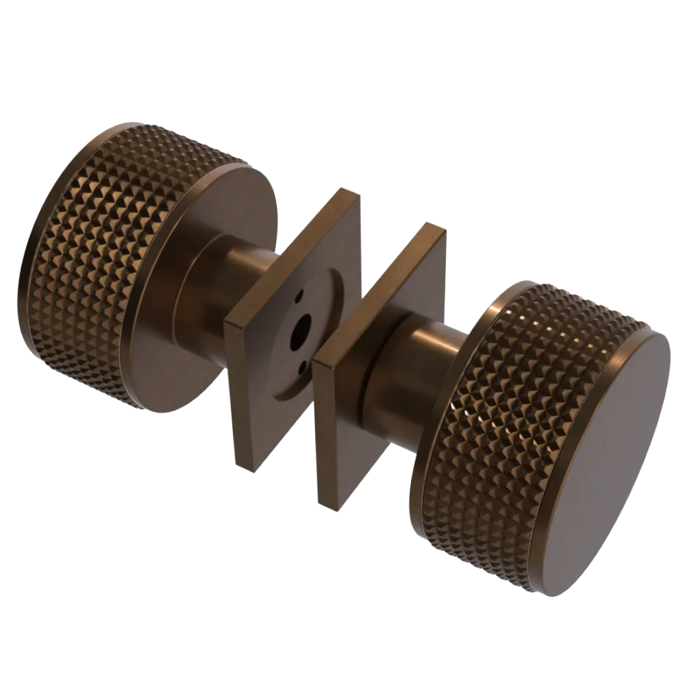 Rubinet Shower Door Knob (set) Tuscan Brass