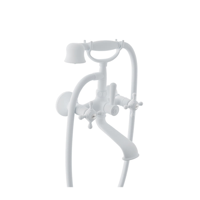Baril Wall-mounted tub faucet with hand shower