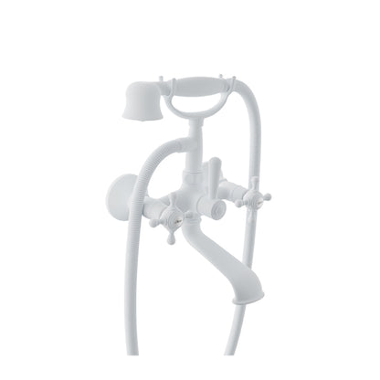 Baril Wall-mounted tub faucet with hand shower