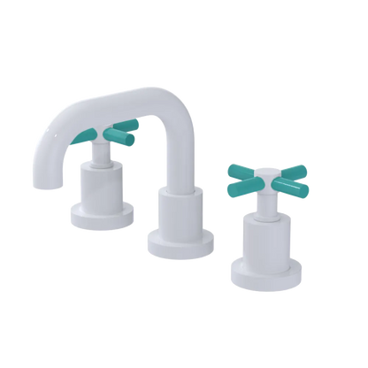 Rubinet Widespread Lav. Set. (less drain) White