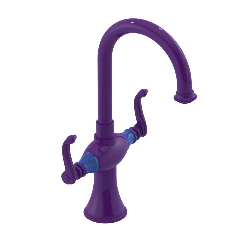 Rubinet Single Hole Dual Handle Lav. Set. (less drain) Purple Haze