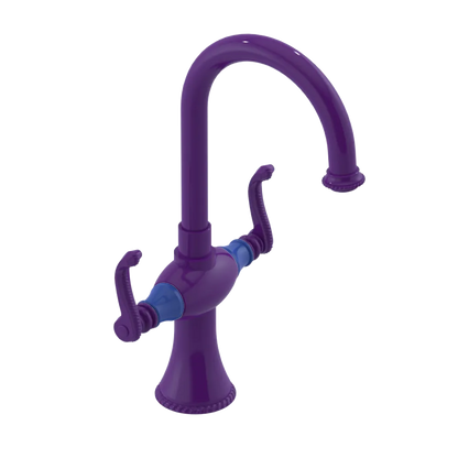 Rubinet Single Hole Dual Handle Lav. Set. (less drain) Purple Haze