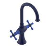 Rubinet Single Hole Dual Handle Lav. Set. (less drain) Midnight Blue