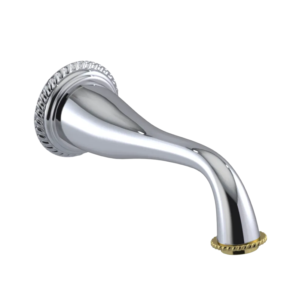 Rubinet Tub Filler Spout Wall Mount Chrome