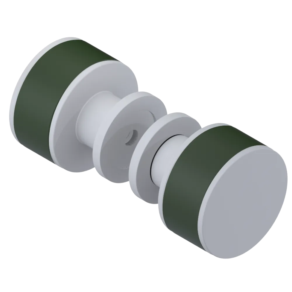 Rubinet Shower Door Knob (set) Matt White
