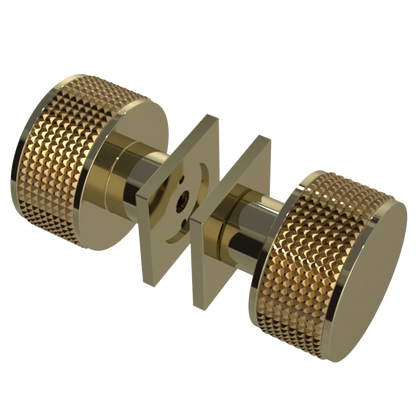 Rubinet Shower Door Knob (set) Natural Brass