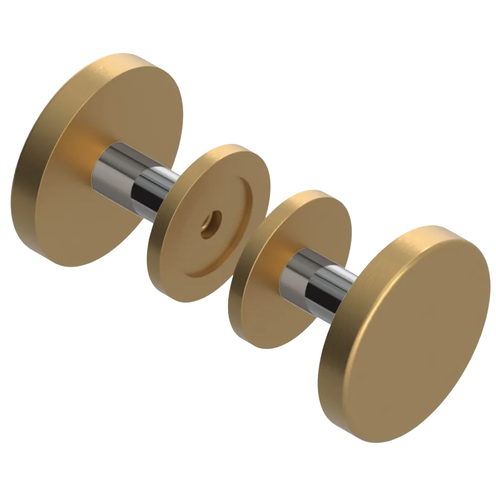 Rubinet Shower Door Knob (set) Satin Gold