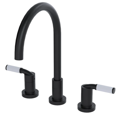 Rubinet Widespread Kitchen Set Matt Black