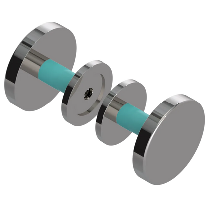 Rubinet Shower Door Knob (set) Polished Nickel