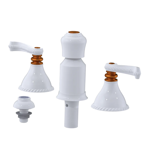 Rubinet Bidet Fitting with Spray, Diverter, and Vacum Breaker (Less Drain) White
