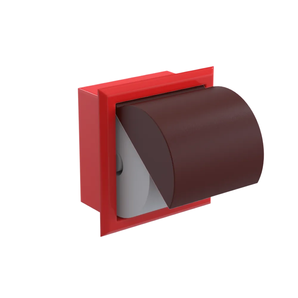 Rubinet RECESSED TOILET PAPER HOLDER Red