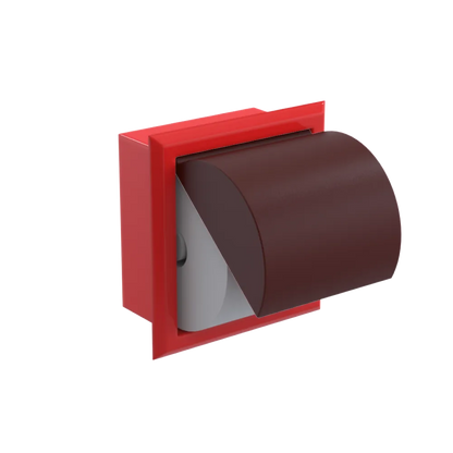 Rubinet RECESSED TOILET PAPER HOLDER Red