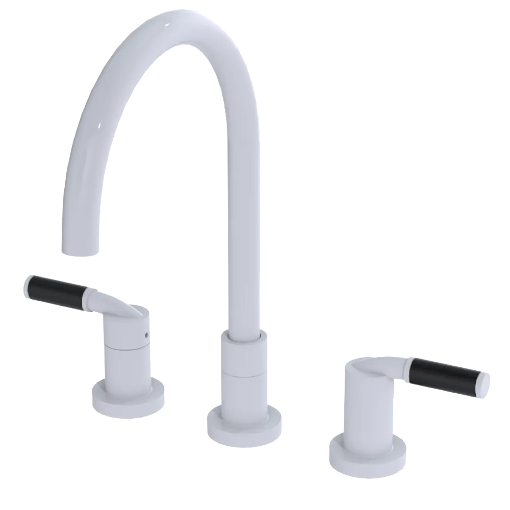 Rubinet Widespread Kitchen Set White