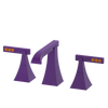 Rubinet Widespread Lav. Set. (less drain) Purple Haze