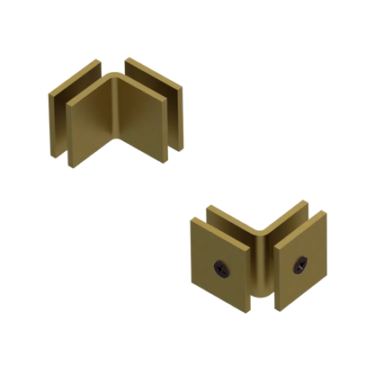 Rubinet 90 Glass to Glass Open Face Antique Brass Matt