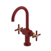 Rubinet Single Hole Dual Handle Lav. Set with LaSalle Spout (less drain) Maroon