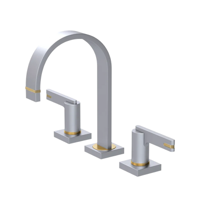 Rubinet Widespread Lav. Set. (less drain) Satin Chrome
