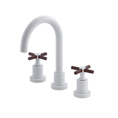 Rubinet Widespread Lav. Set. (less drain) White