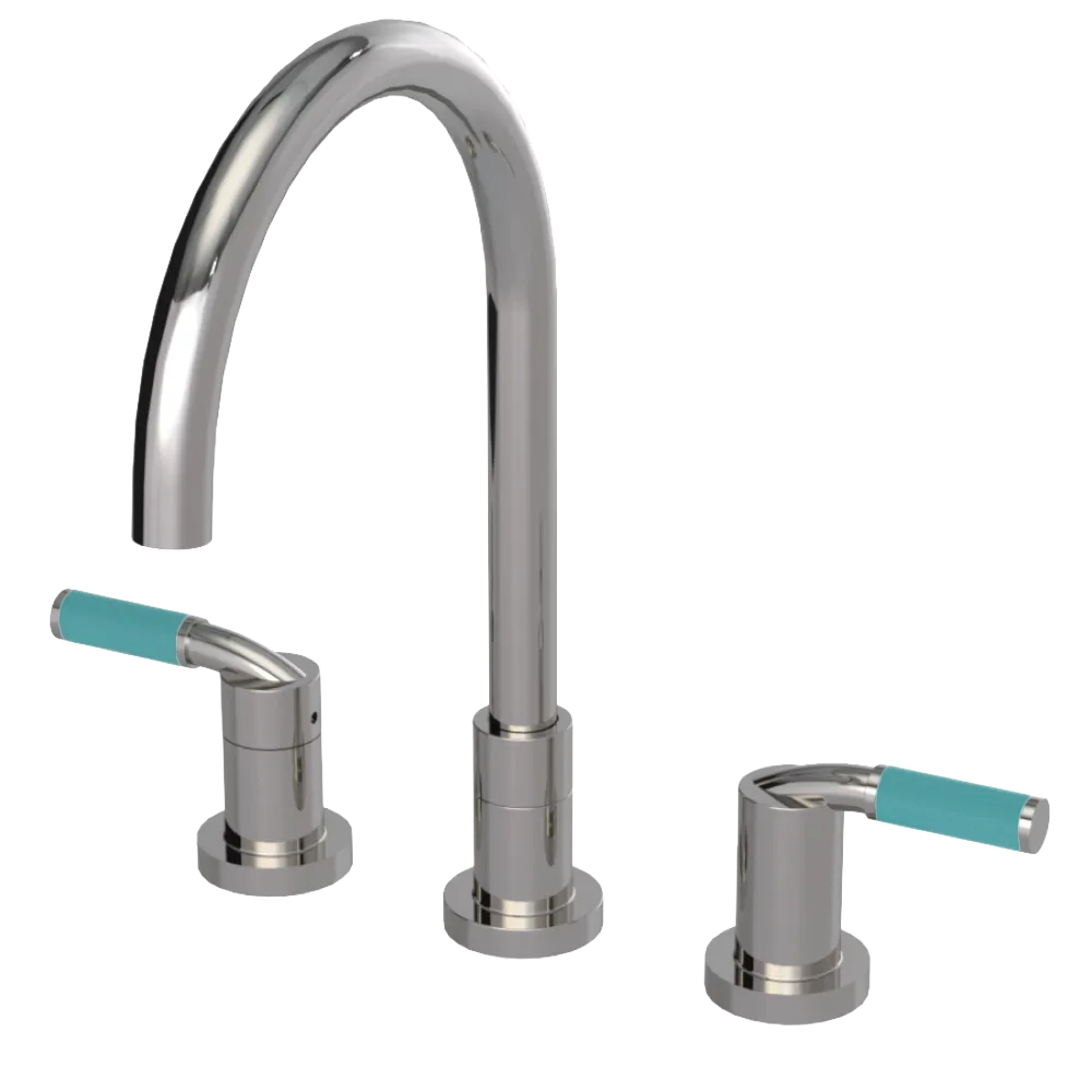 Rubinet Widespread Kitchen Set Polished Nickel