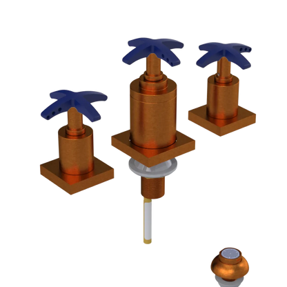 Rubinet Bidet Fitting with Spray, Diverter, and Vacuum Breaker (less drain) Antique Copper Matt