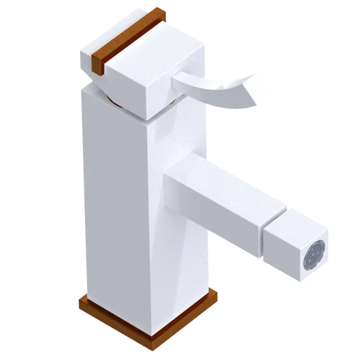 Rubinet Single Control Bidet Fitting (less drain) White