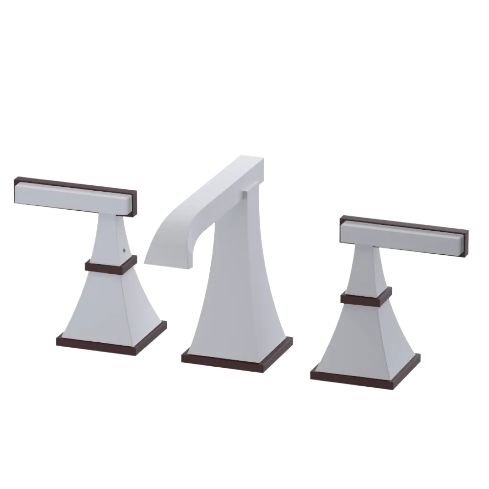 Rubinet Widespread Lav. Set. (less drain) White