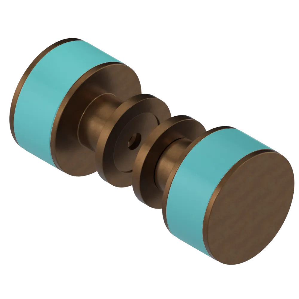 Rubinet Shower Door Knob (set) Tuscan Brass