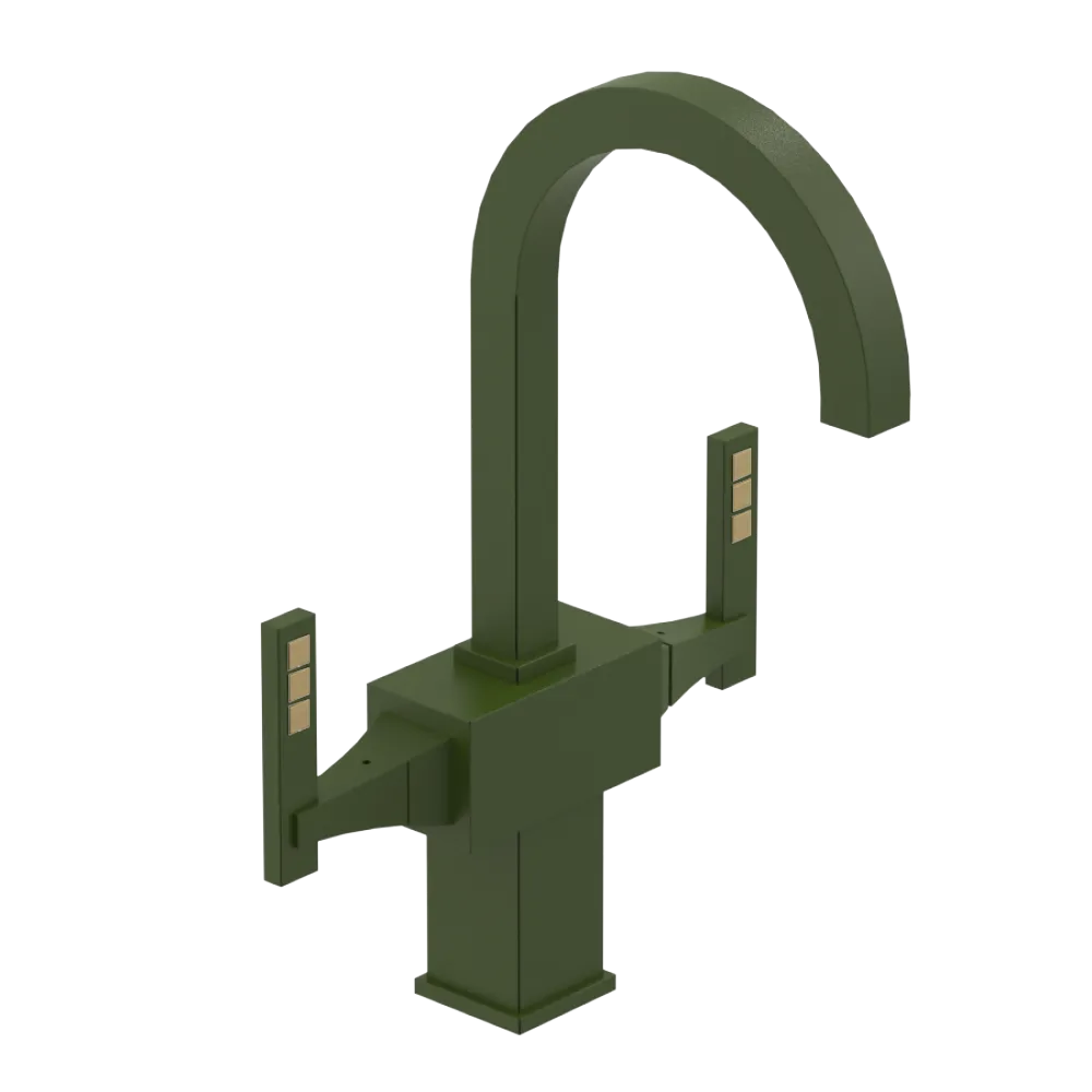 Rubinet Single Hole Dual Handle Lav. Set. (less drain) Green Envy