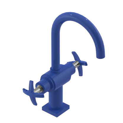 Rubinet Single Hole Dual Handle Lav. Set. (less drain) Blu Jean