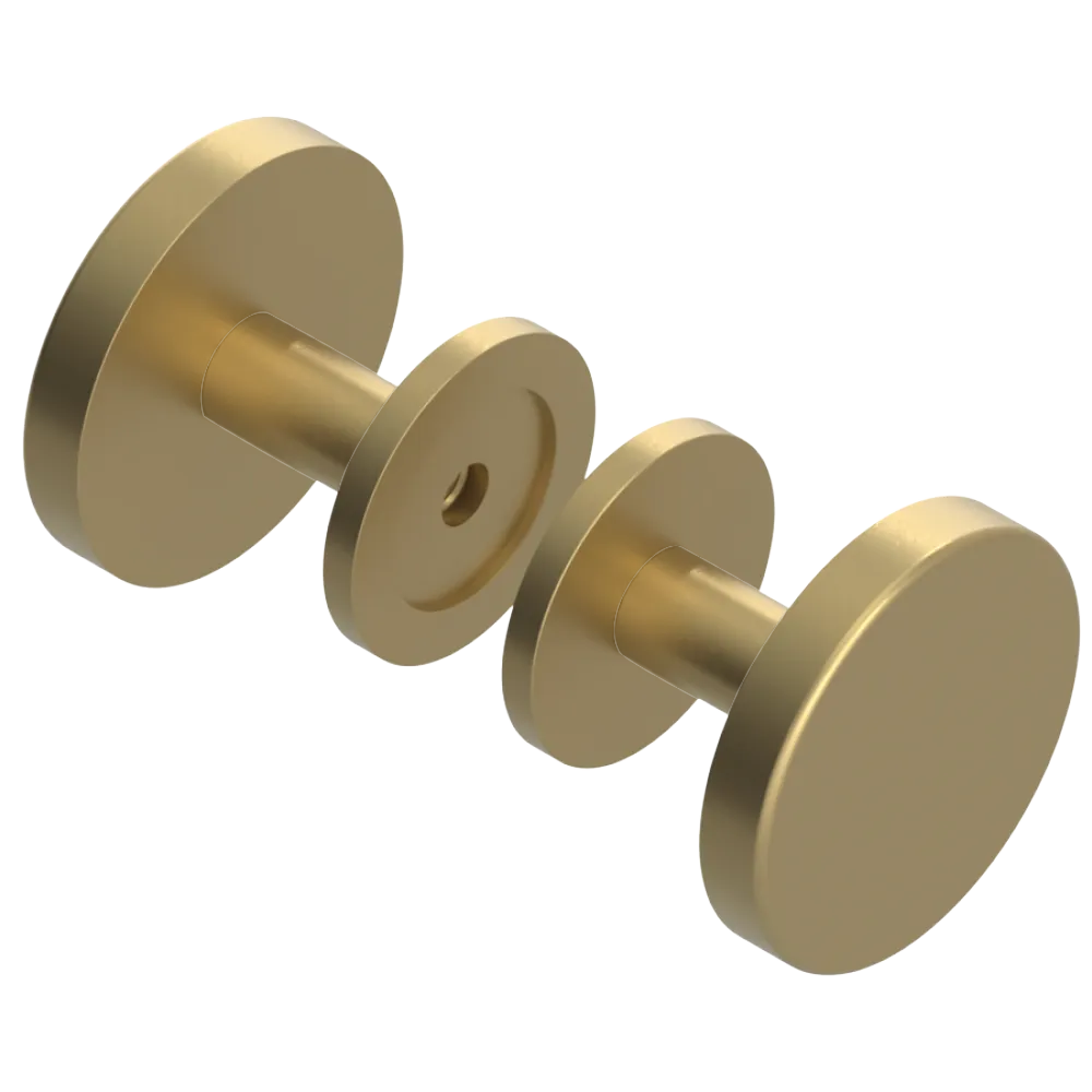 Rubinet Shower Door Knob (set) Satin Brass
