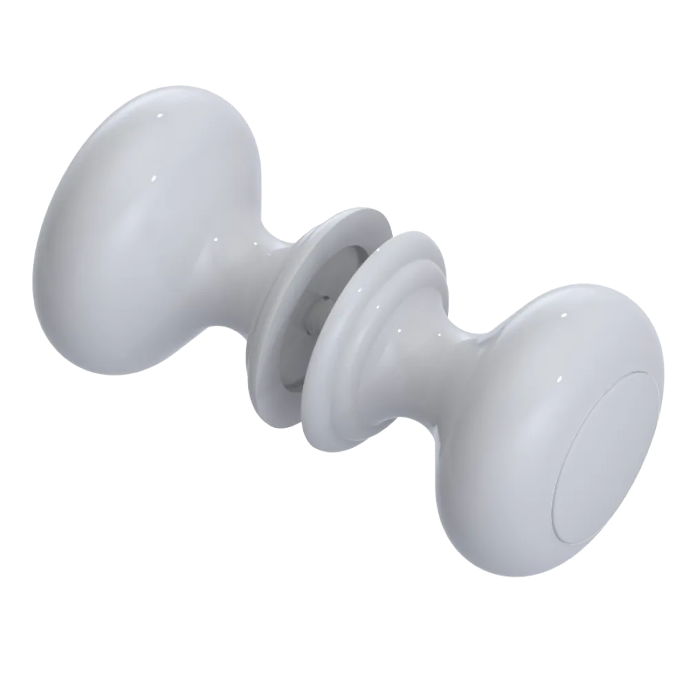 Rubinet Shower Door Knob (set) White