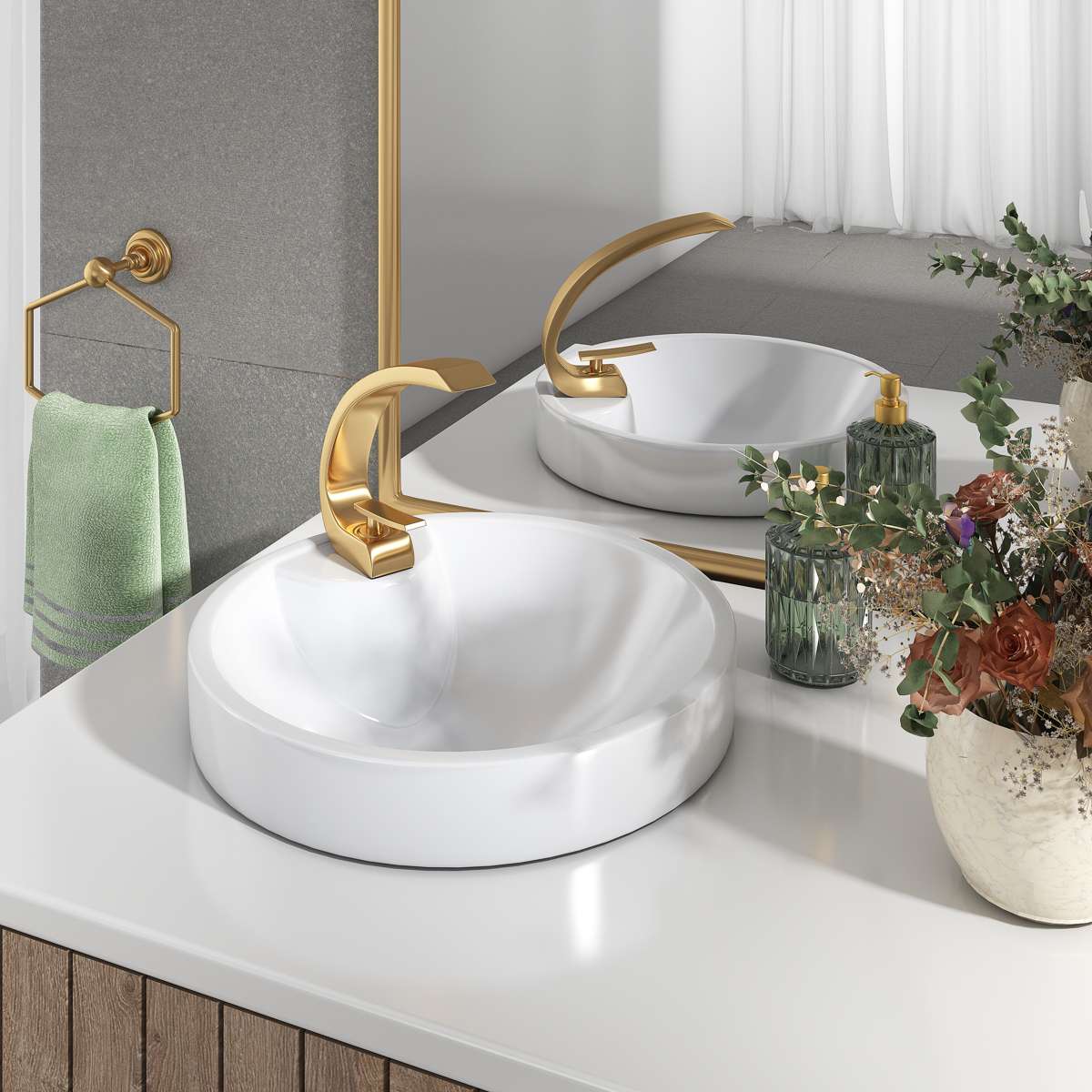 Contac Abbi Vessel Sink – 4500ARW – Soft White