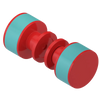 Rubinet Shower Door Knob (set) Red