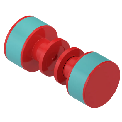 Rubinet Shower Door Knob (set) Red