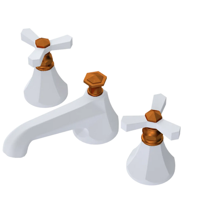 Rubinet Widespread Lav. Set. (less drain) Matt White